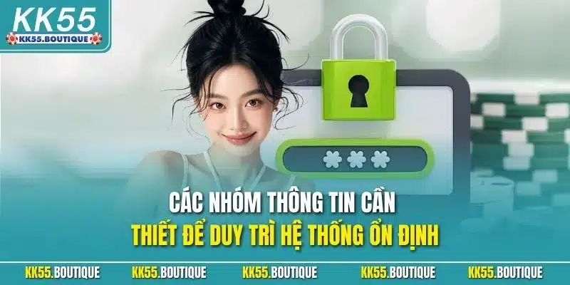 Các nhóm thông tin cần thiết để duy trì hệ thống ổn định